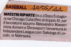 Gazzetta 10 Maggio 2011